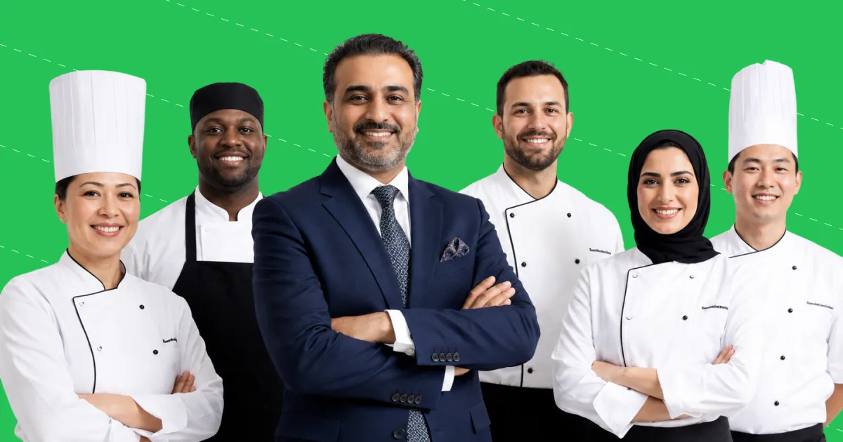 Featured graphic for the blog post on cloud kitchen staffing requirements in the UAE