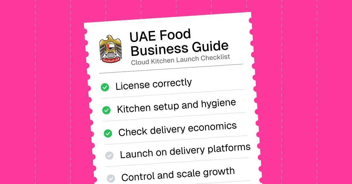 Featured graphic for FoodWork's blog post on the UAE food business guide for a controlled launch